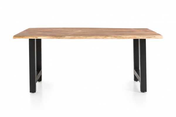 SalesFever Essgruppe 5 tlg. 180x90 cm, Esstisch Akazie, Esszimmerstuhl rose bestehend aus 1x397473+4x396971