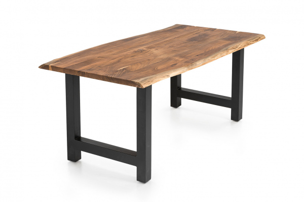 SalesFever Essgruppe 5 tlg. 180x90 cm, Esstisch Akazie, Esszimmerstuhl rose bestehend aus 1x397473+4x396971