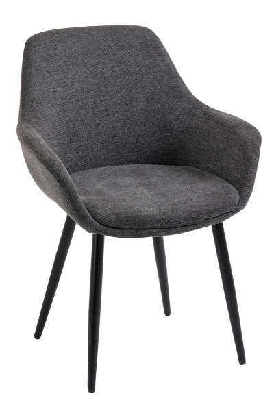 SalesFever Essgruppe 5 tlg. 160x90 cm, Esstisch Nussbaum, Esszimmerstuhl anthrazit bestehend aus 1x371787+2x396032