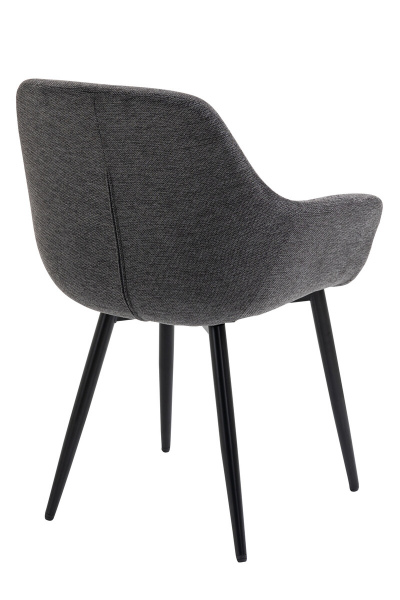 SalesFever Essgruppe 5 tlg. 160x90 cm, Esstisch Nussbaum, Esszimmerstuhl anthrazit bestehend aus 1x371787+2x396032