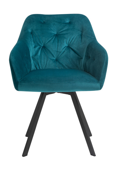 SalesFever Essgruppe 5 tlg. 180x90 cm, Esstisch Nussbaum, Esszimmerstuhl türkis bestehend aus 1x371794+4x396520