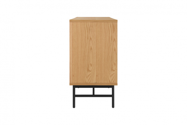 SalesFever Sideboard 160 cm Eiche Echtholzfurnier, mit 2 Türen und 3 Schubladen