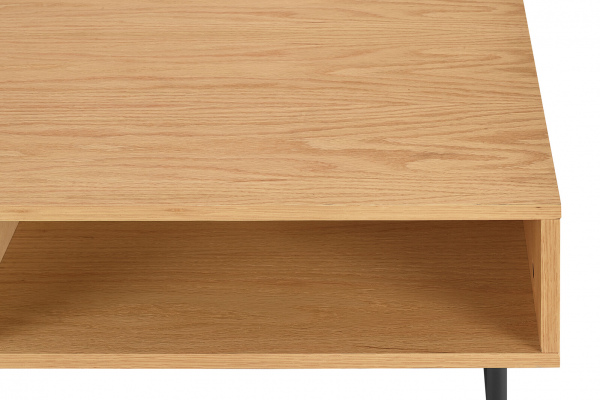 SalesFever Couchtisch 120x60 cm Eiche Echtholzfurnier, mit 1 Schublade und offenem Fach