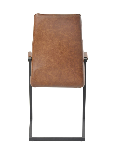 SalesFever Essgruppe 5 tlg. 160x85 cm, Esstisch Cognac, Esszimmerstuhl hellbraun bestehend aus 1x378403+2x373538