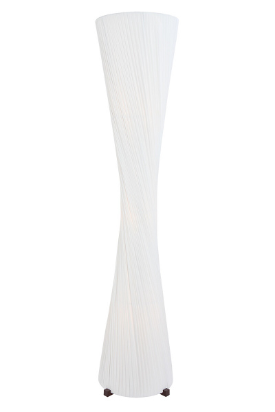 SalesFever Stehlampe rund 180 cm, Plissee Lampenschirm aus Latex, Gestell Edelstahl verchromt