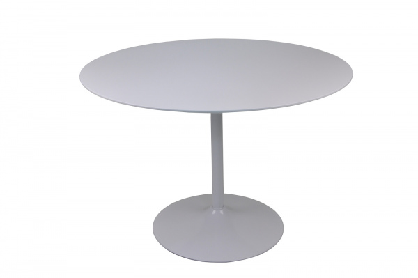 SalesFever Essgruppe 5 tlg. Ø110 cm, Esstisch MDF und Metall, Esszimmerstuhl Weiß besteht aus 1x391365+1x399613
