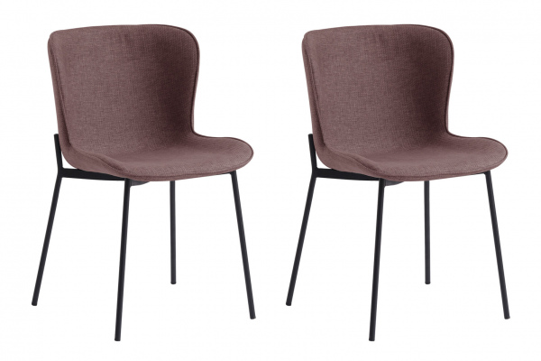 SalesFever Esszimmerstuhl 2er Set, Rot, Schalensitz, mit Strukturstoff