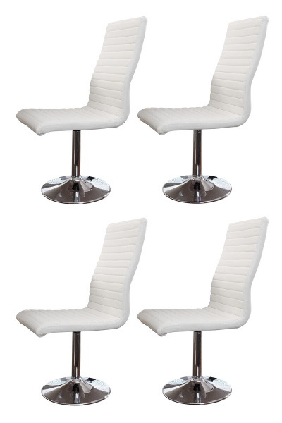 SalesFever Essgruppe 5 tlg. 160/200x90 cm, Esstisch MDF/Glas, Esszimmerstuhl Weiß, besteht aus 1x395721+1x399613