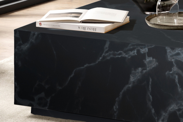 SalesFever Couchtisch 90x90 cm, quadratisch, in Marmoroptik