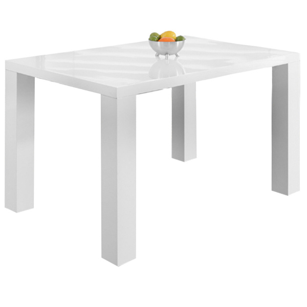 SalesFever Esstisch 120x80x76 cm weiß, hochglanz lackiert, Tischplatte 45 mm