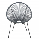 Möbilia Stuhl, 2er-Set aus Kunststoff (100% Polyethylen), Metall , in der Farbe grau 10020010