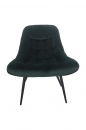 SalesFever Sessel XXL Samt grün Metall schwarz, 100% Polyester, Metallbeine schwarz pulverbeschichtet, mit Steppung