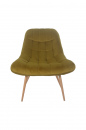 SalesFever Sessel XXL Samt gelb Metall Holzoptik, 100% Polyester, Metallbeine in Holzoptik, mit Steppung