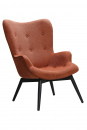 SalesFever Sessel Kupfer Strukturstoff, Beine Metall schwarz pulverbeschichtet, mit Armlehnen
